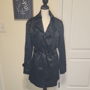 Jessica Simpson Classic Black Trench Coat